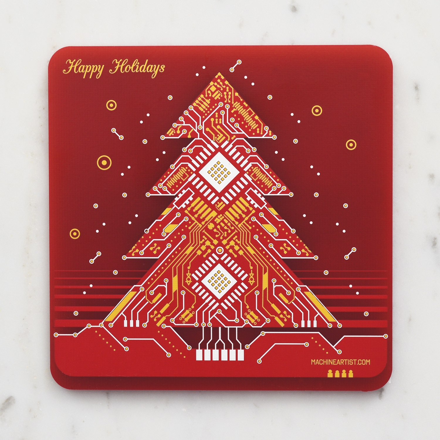 PCB Coasters Christmas